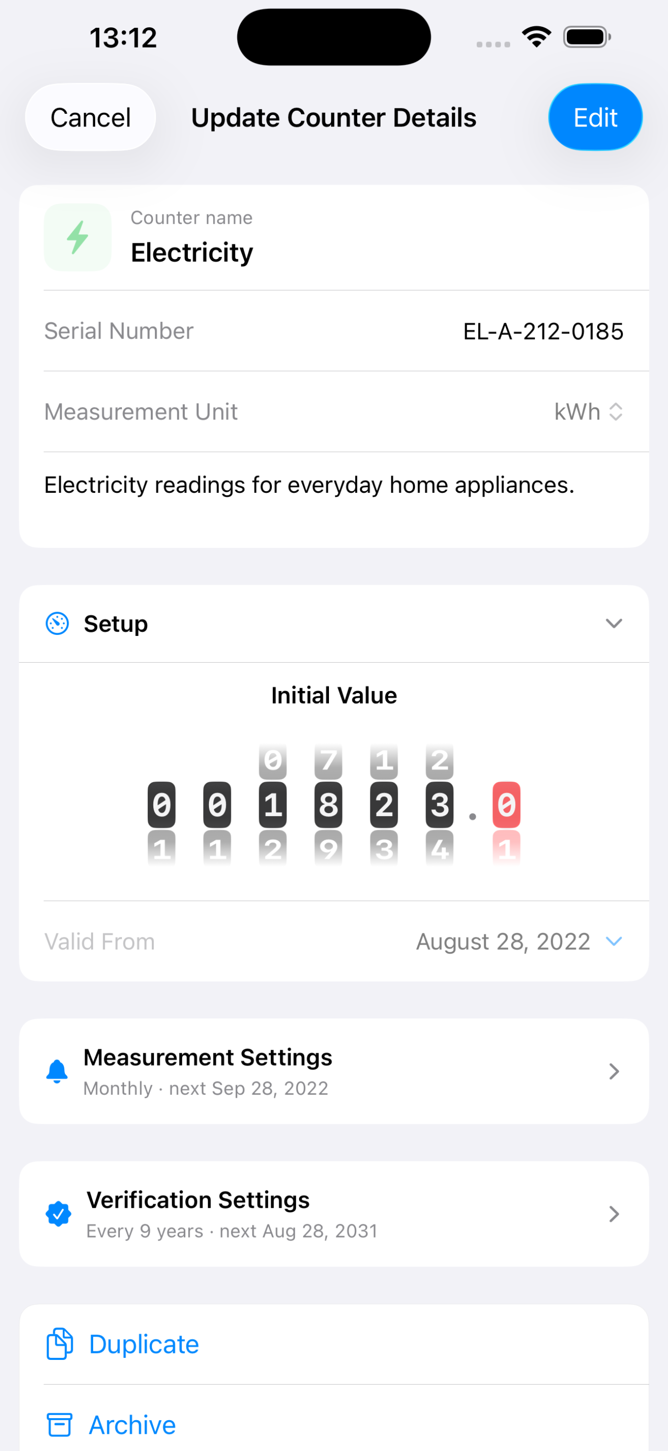 Utility Meter Log – Tracker screenshot 2
