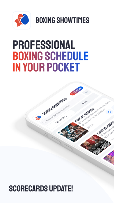Boxing Showtimes Screenshot