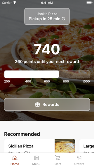 Screenshot 1 of Jack's Pizza App