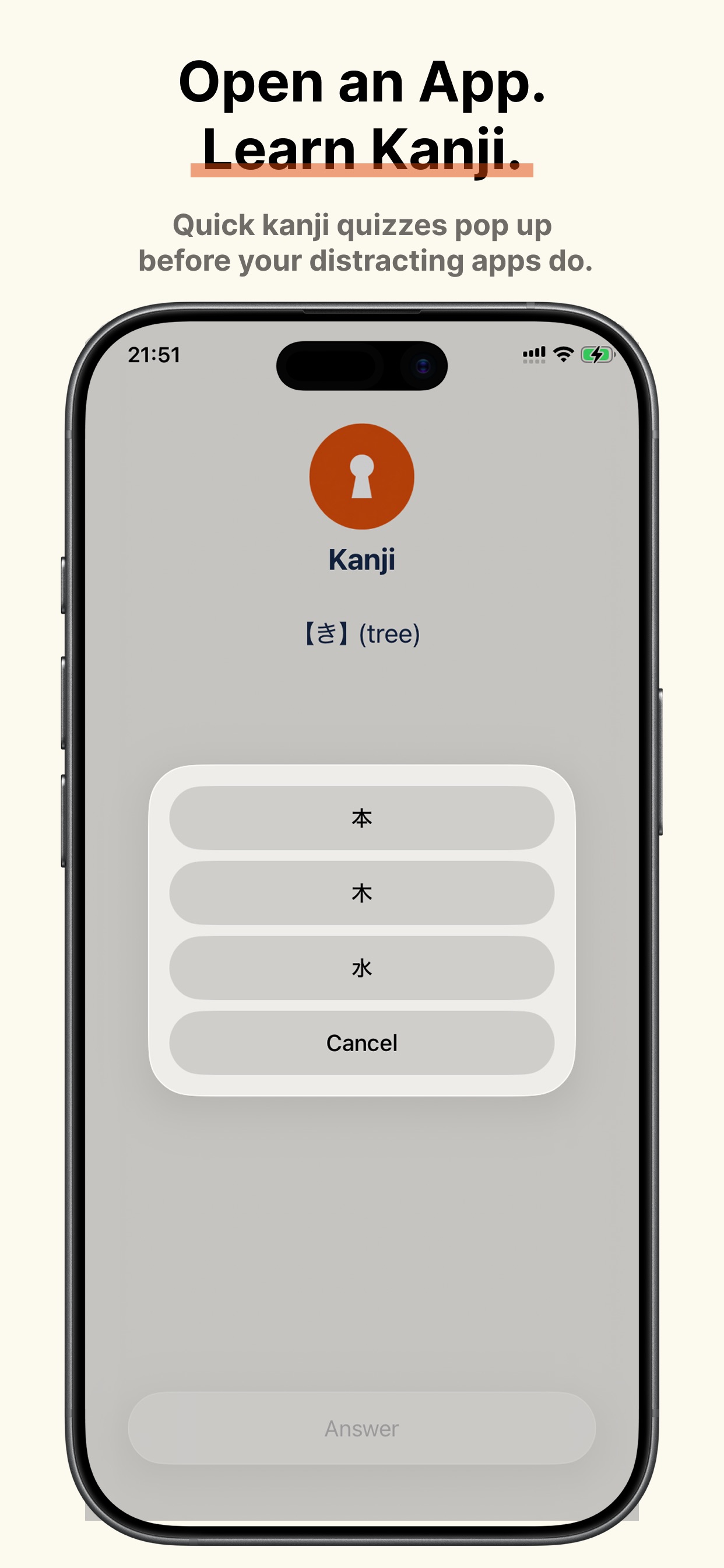 Screenshot 1 of Kanji Lock