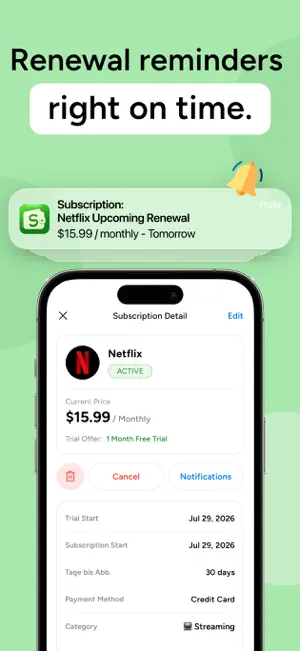 Subtract: Cancel Subscriptions screenshot 4