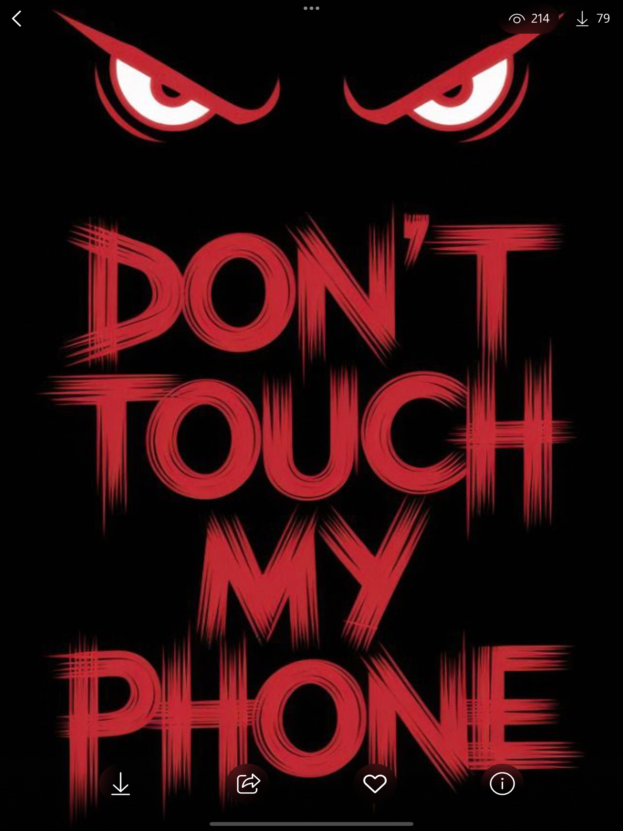 Don't Touch My phon Wallpapers