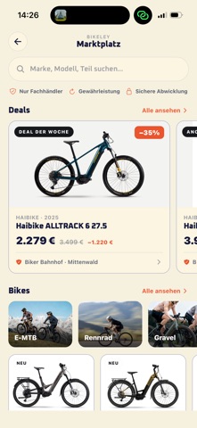Bikeley screenshot