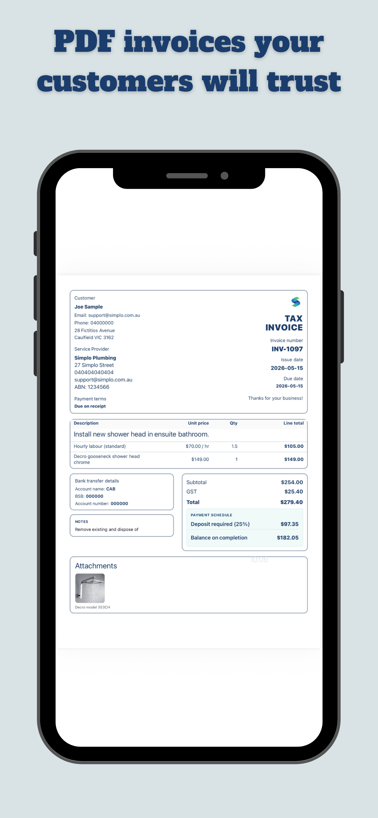 Simplo Tradie Invoicing