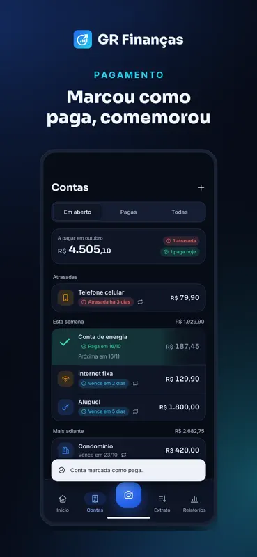 GR Finanças: contas e gastos screenshot 5 of 8