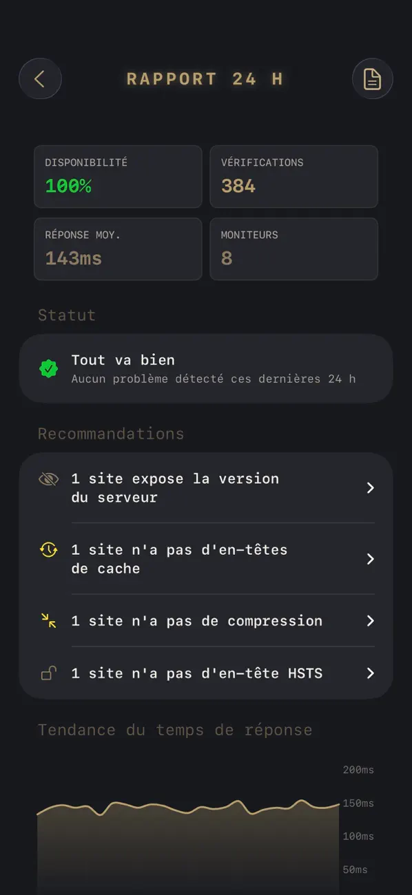 Screenshot #3 pour Scott's Pinger: Moniteur Site