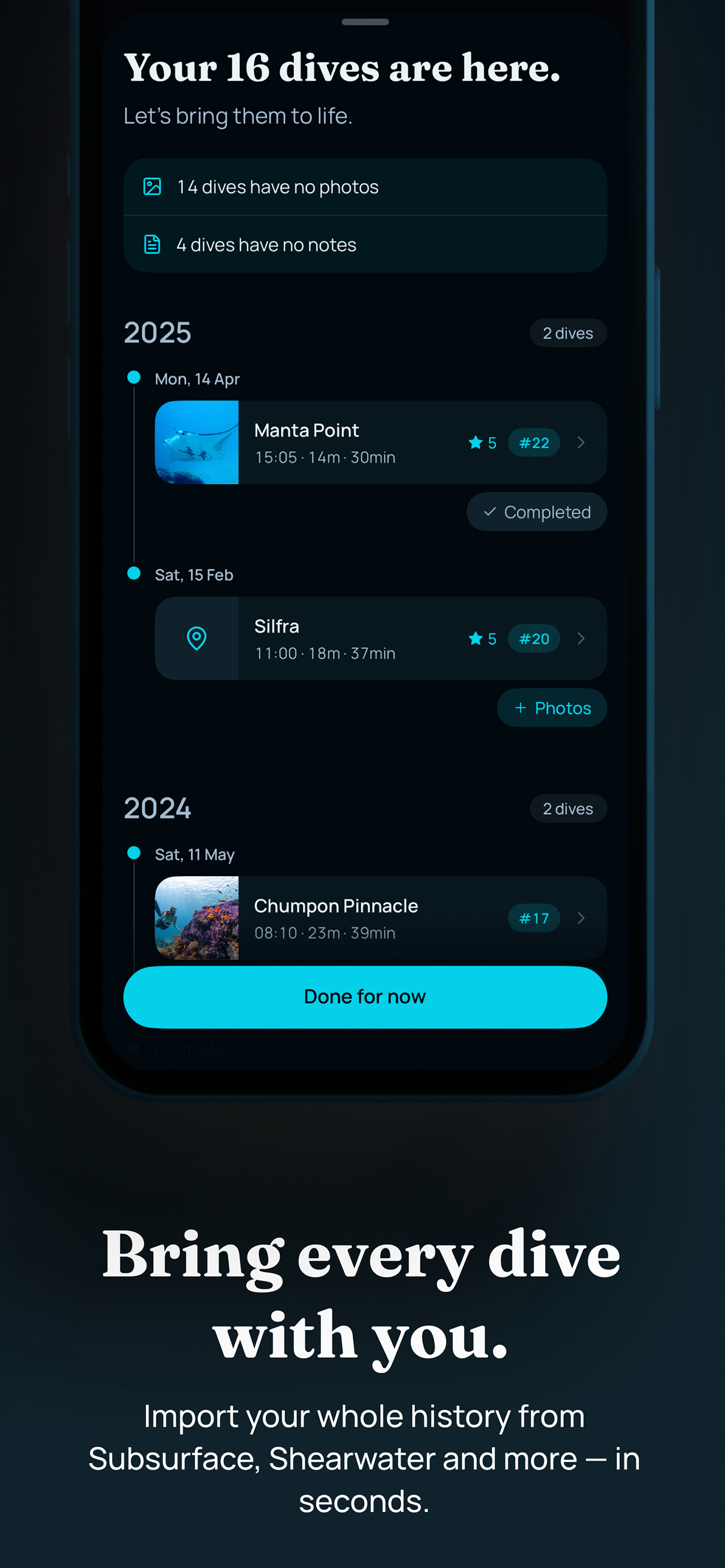 Bloo — Scuba Dive Log screenshot 8