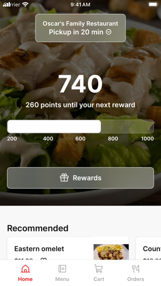 Screenshot 1 of Oscar's Restaurant To Go App