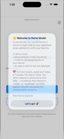 Nota voice screenshot