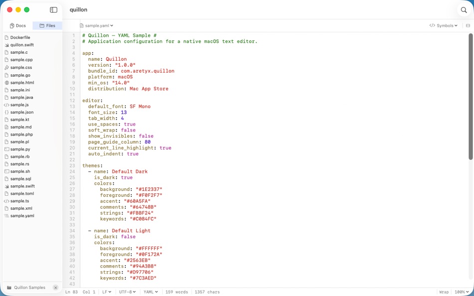 #10. Quillon Editor (macOS) Ved: Mehmet Tenekeci