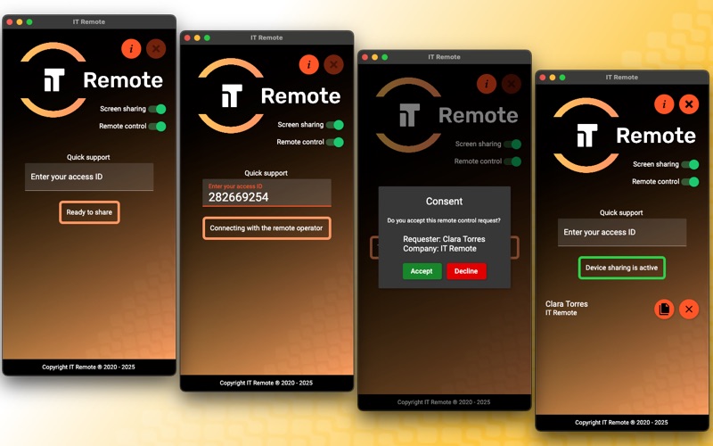IT Remote app screenshot