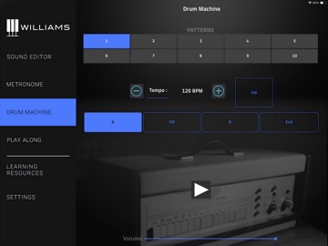 Williams Piano iPad screenshot