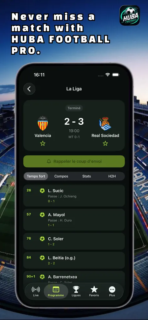 Huba Football Pro - Live - Application Sports | MWM