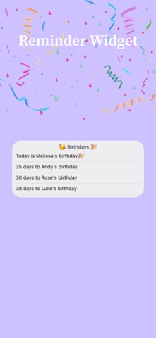 Happy Birthday! - Reminder iPhone screenshot