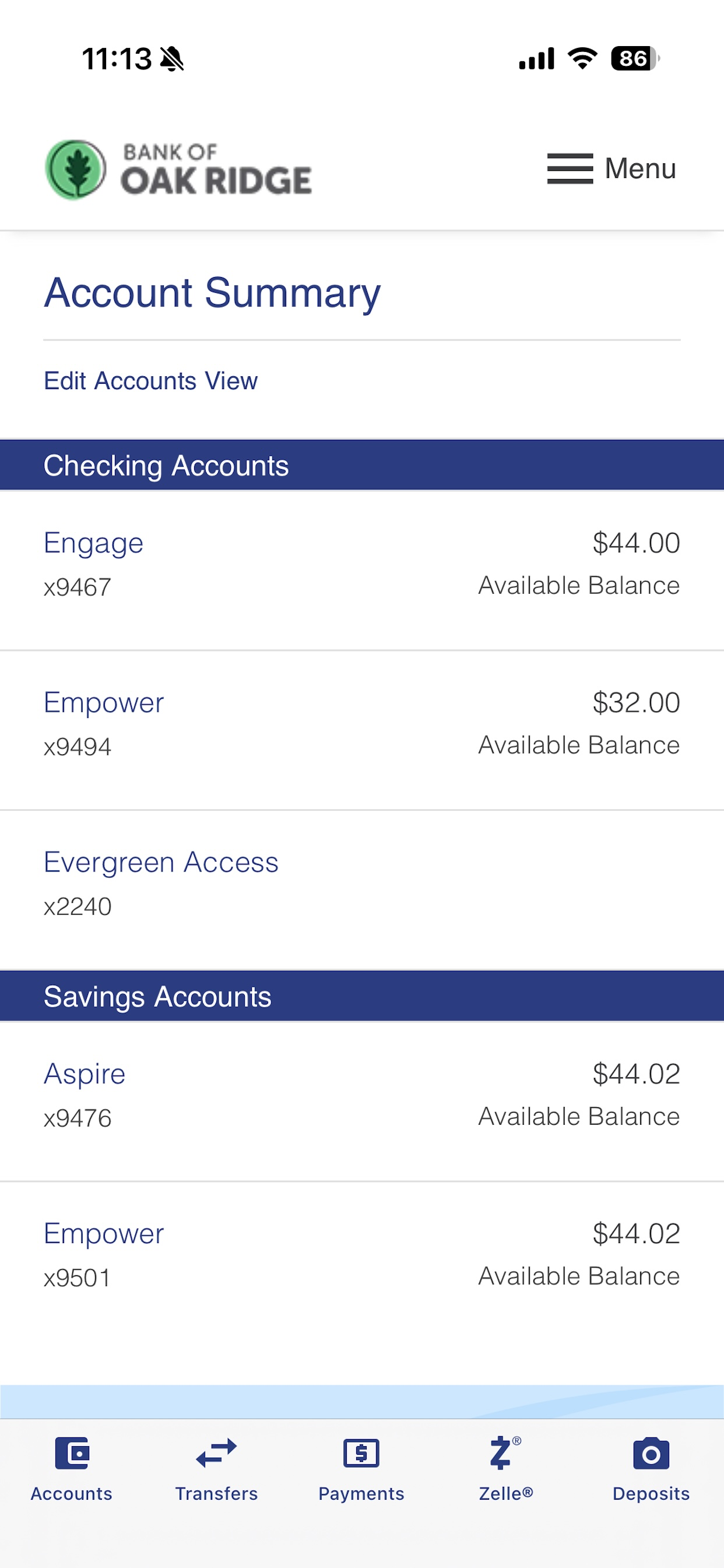 Bank of Oak Ridge Mobile