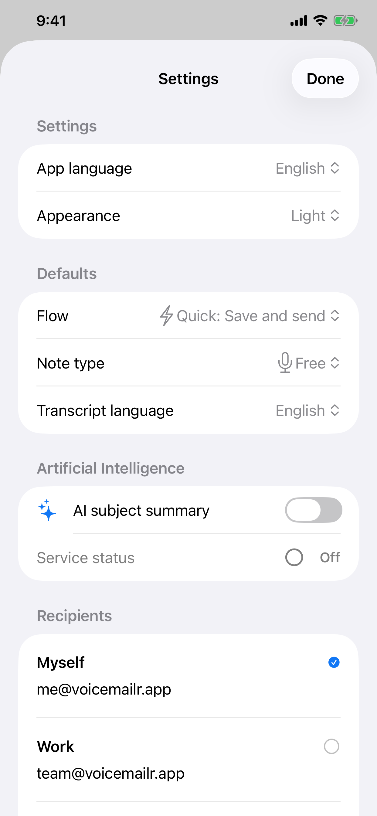 VoiceMailr screenshot 3