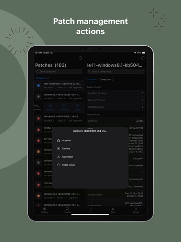 Patch Manager Plus iPad screenshot