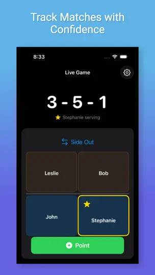 Captura de pantalla de Pickleball Score-Keeper en iPhone 7