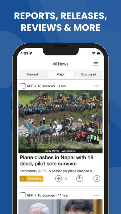 World News Stories & Headlines Screenshot