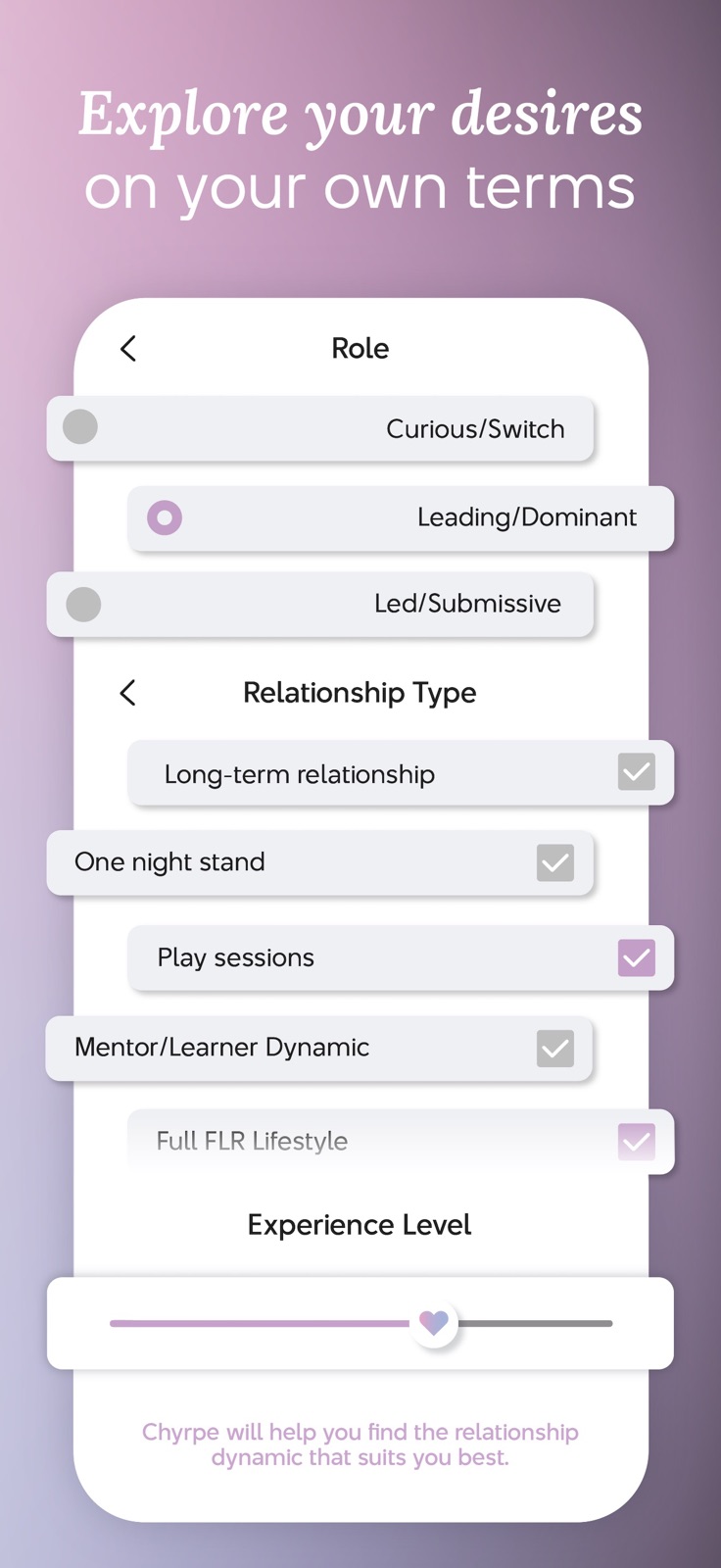 Chyrpe: Female-Led Dating iphone screenshot 3