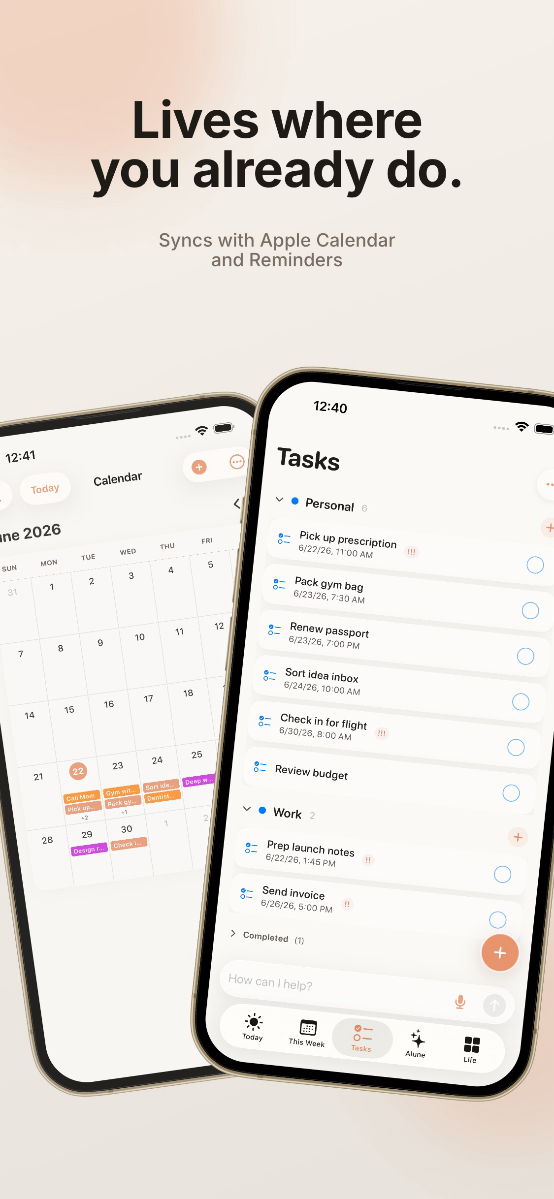 Alune: AI Daily ADHD Planner