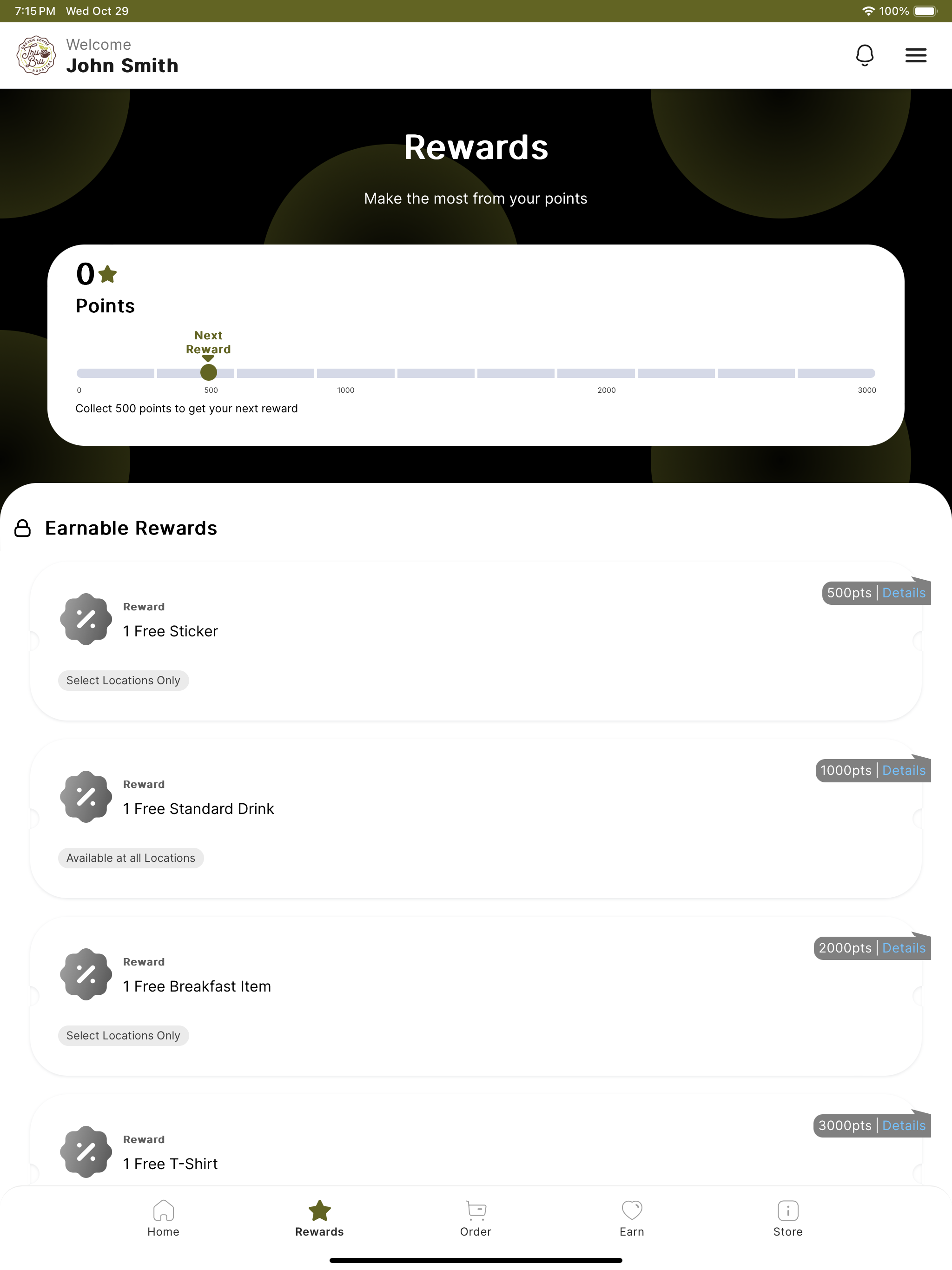 Tru Bru Organic Coffee Rewards screenshot 5