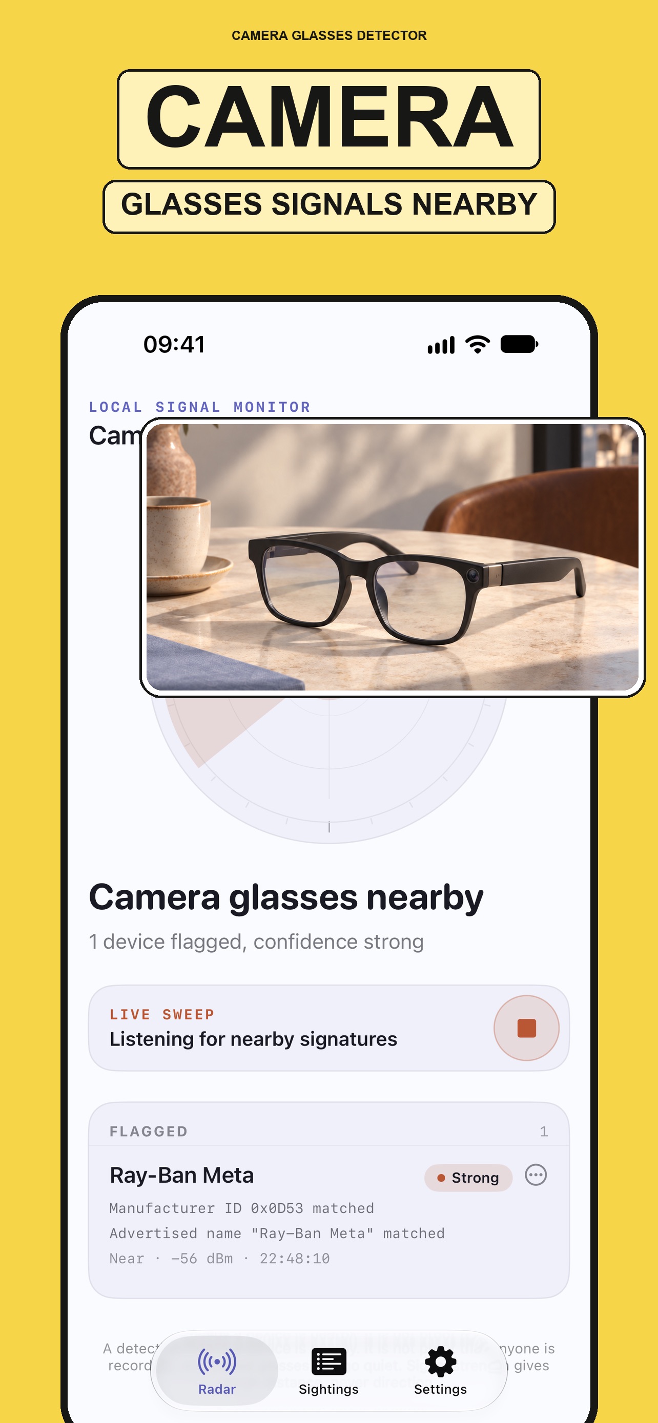 Screenshot 1 of Camera Glasses Detector