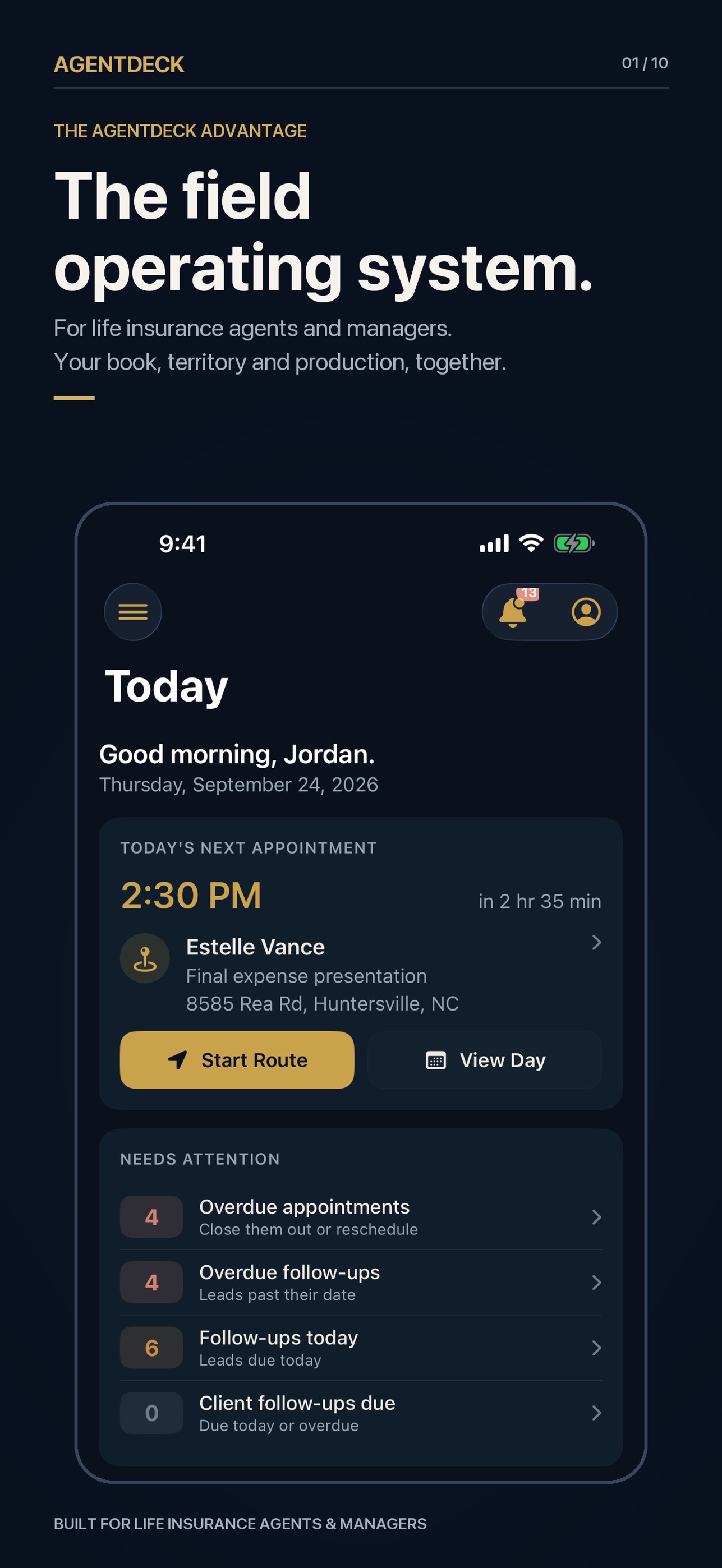 Screenshot 1 of AgentDeck CRM