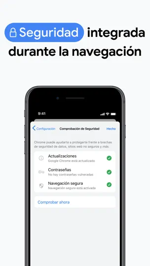 Captura de pantalla de Google Chrome en iPhone 8