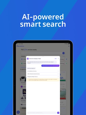 ServiceOrca – Find Any Service iPad screenshot