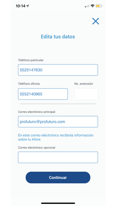 Profuturo Móvil Screenshot