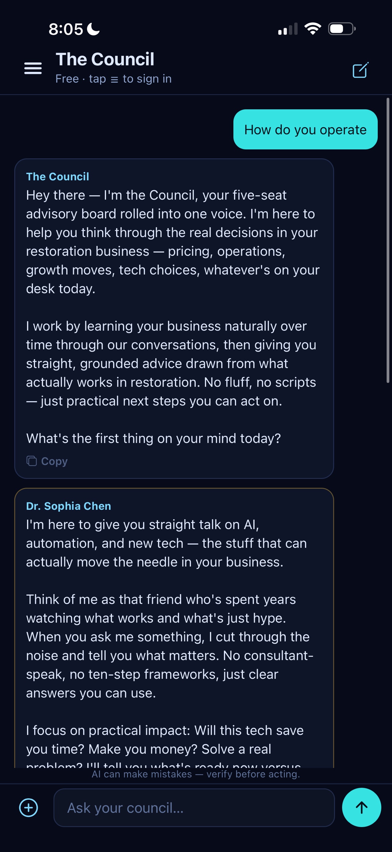 Screenshot 6 of AskTheAiCouncil