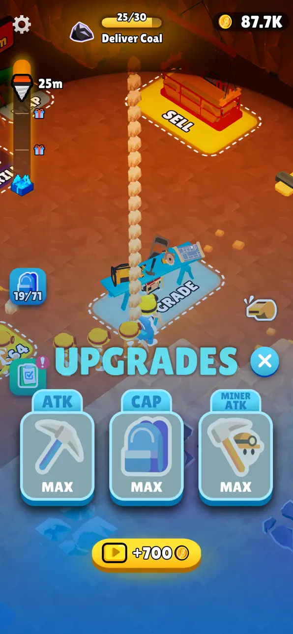 Mine Rush : Digging Adventure Hack screenshot 4 - iOS game interface