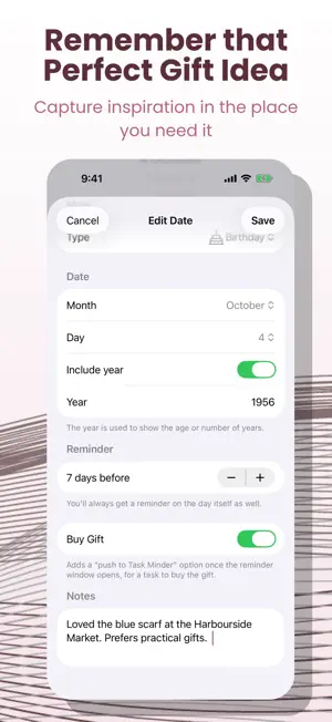 Date Minder: Birthday Reminder screenshot 4