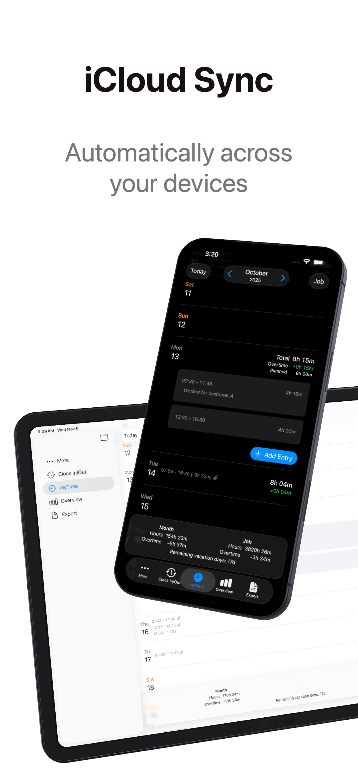 Hours Tracker - myTime screenshot 6