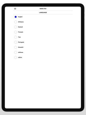 lalela live iPad screenshot