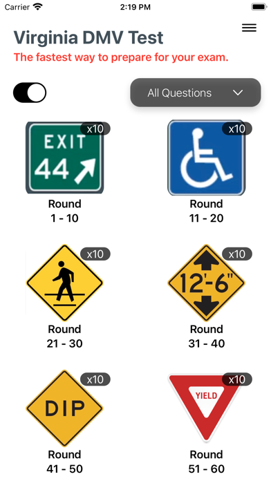 Virginia DMV Practice 2025 Screenshot