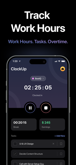 Work Hours Tracker ・Time Clock Screenshot 2 of 5