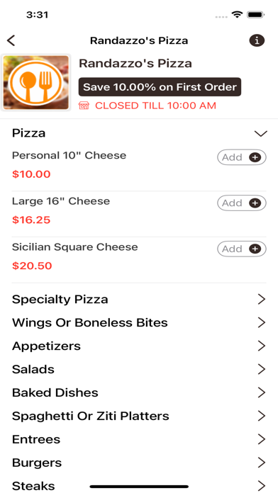 Screenshot #3 pour Randazzo's Pizza - Restaurant
