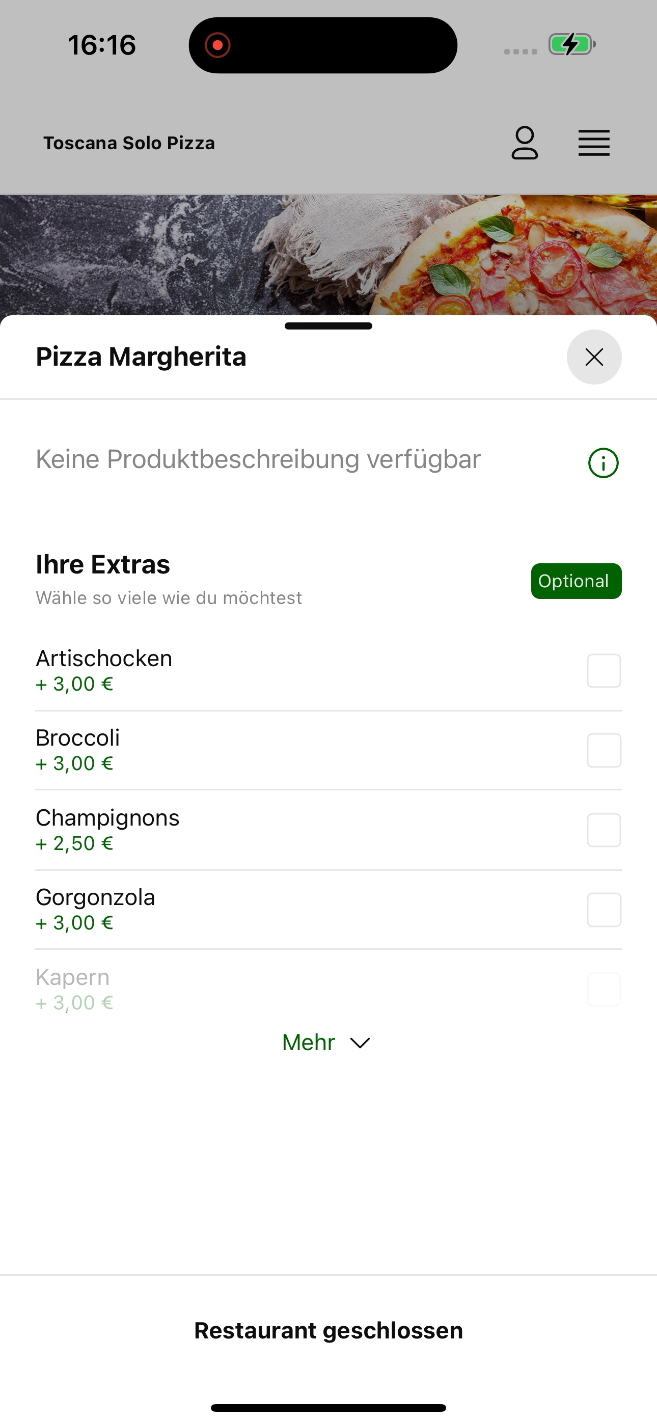 Toscana Solo Pizza screenshot 7
