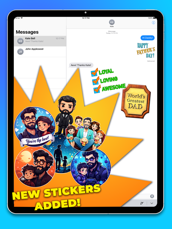 Screenshot #5 pour Father's Day Fun Stickers
