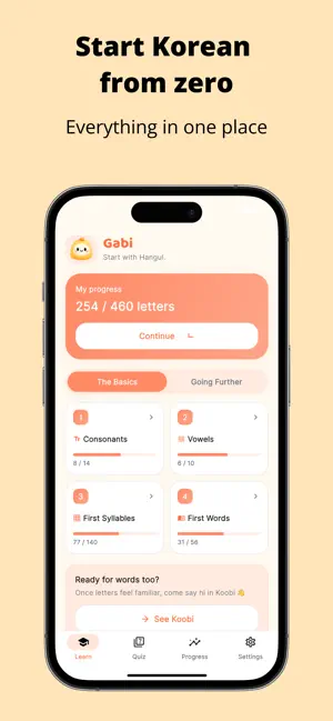 Gabi: Learn Korean Hangul screenshot 2