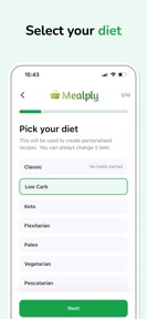 Meal Planner - Mealply Recipes screenshot
