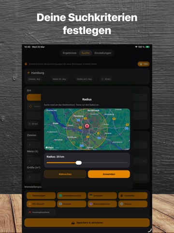 Hamburg Apartment Rent Finder iPad screenshot