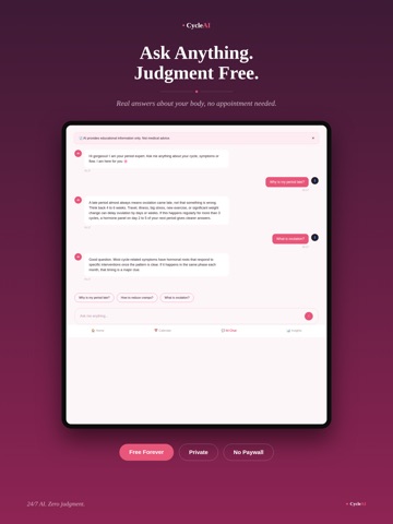 CycleAI:Period Tracker iPad screenshot