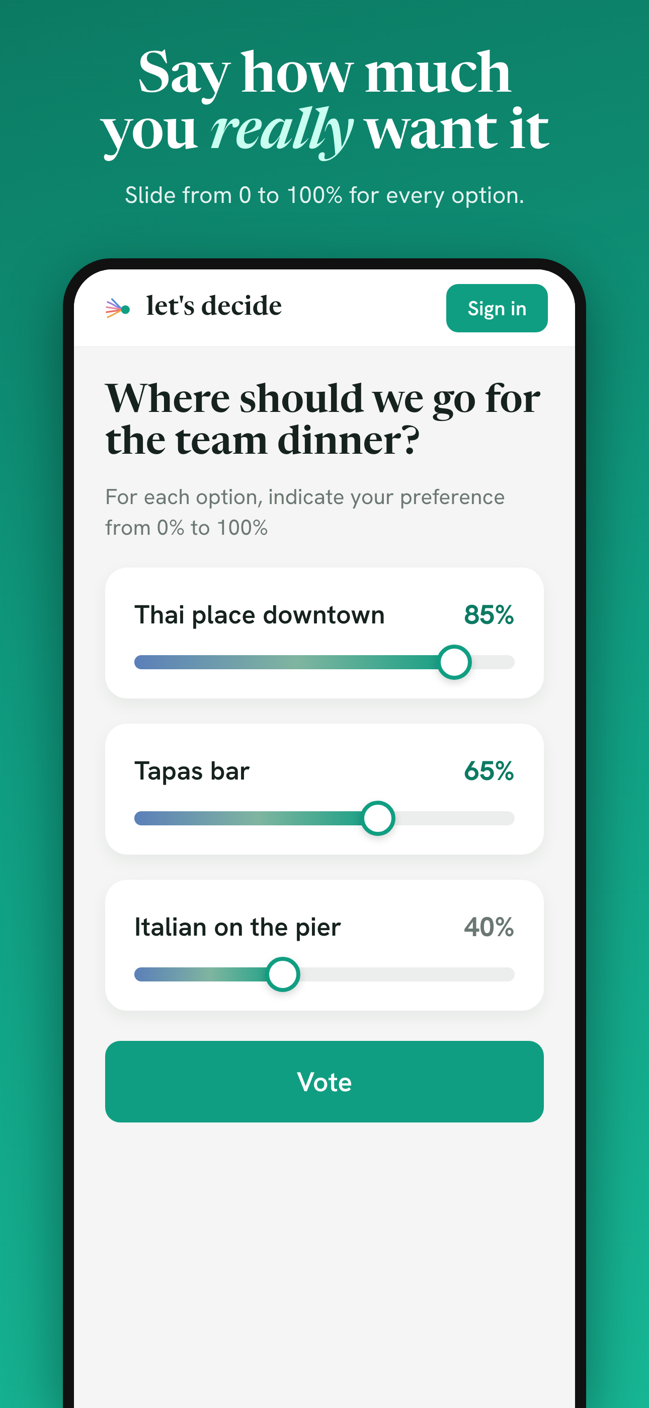 Let's Decide: fair group polls screenshot 5