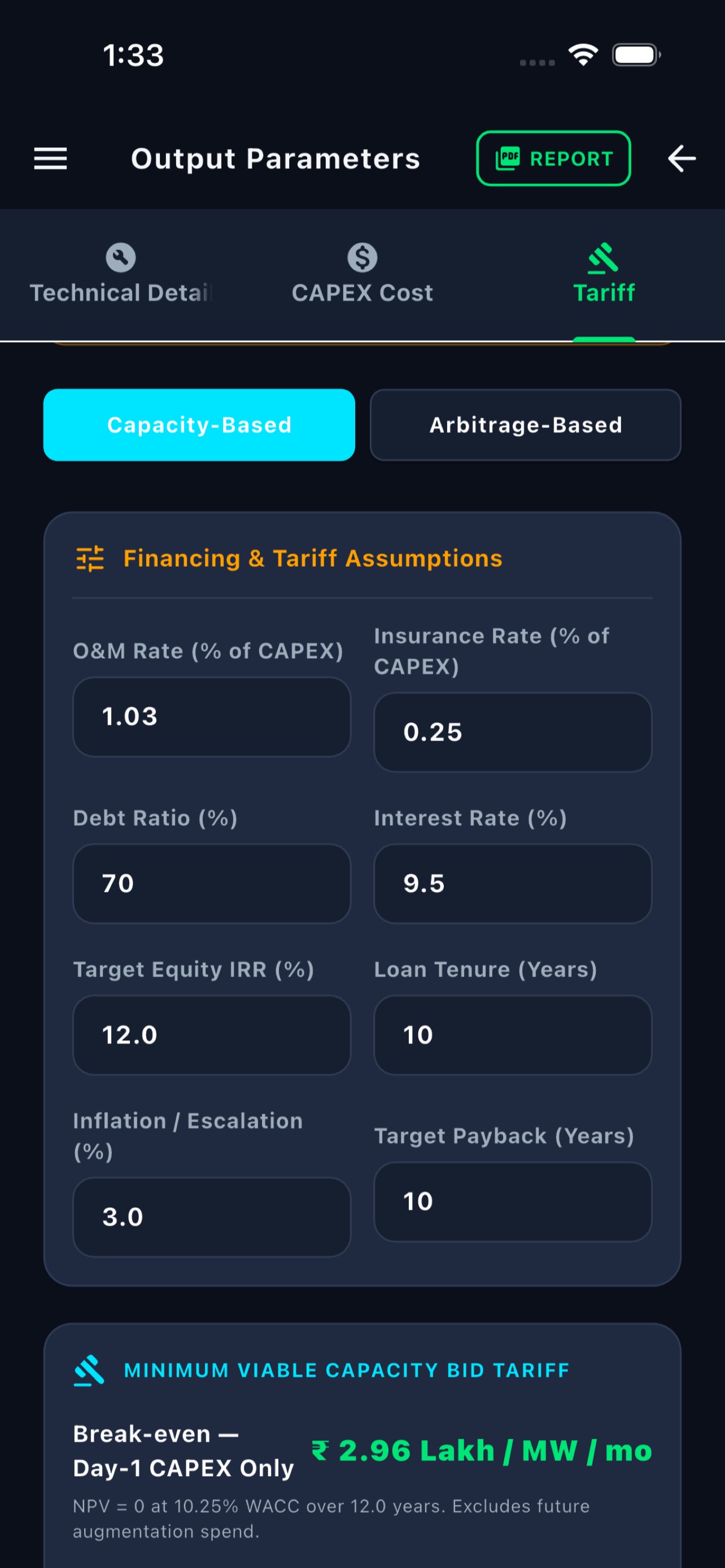 Screenshot 7 of BESS Calculator
