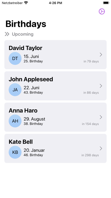 Birthdays - Reminders and more Screenshot