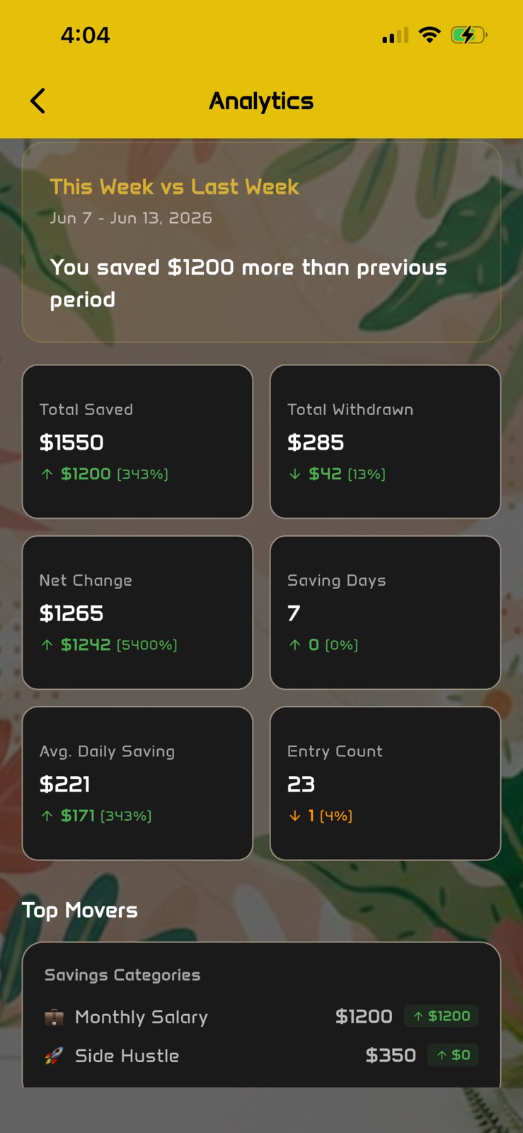 DashSave - Saving Goal Tracker iphone screenshot 4