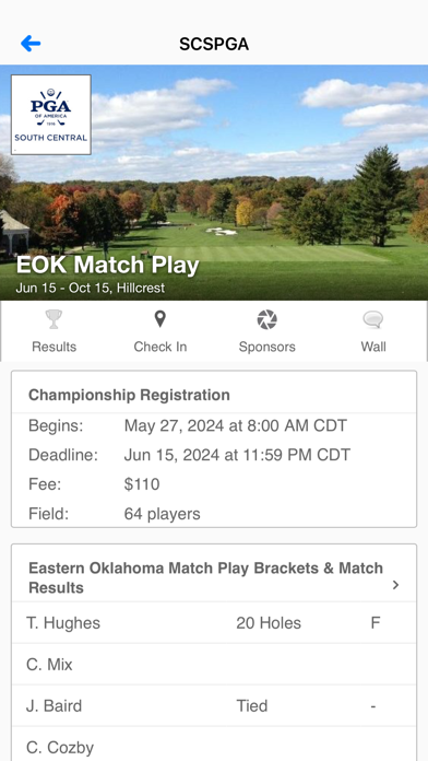 PGA South Central Section Screenshot